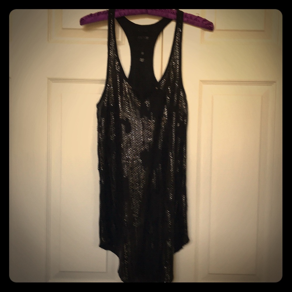 Joes Jeans Black Sequined Tank Top
